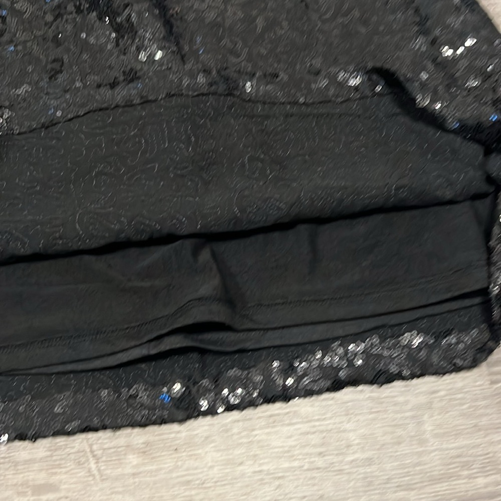 Black Sequin Skirt - Medium (Tipsy Elves) - Picture 3 of 7